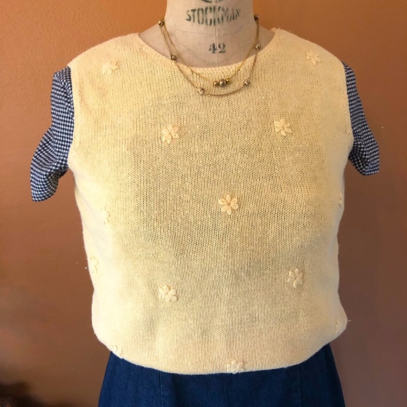 Fiorlini International Tops - Vintage Yellow Sweater Vest, Fiorlini International, Size Small